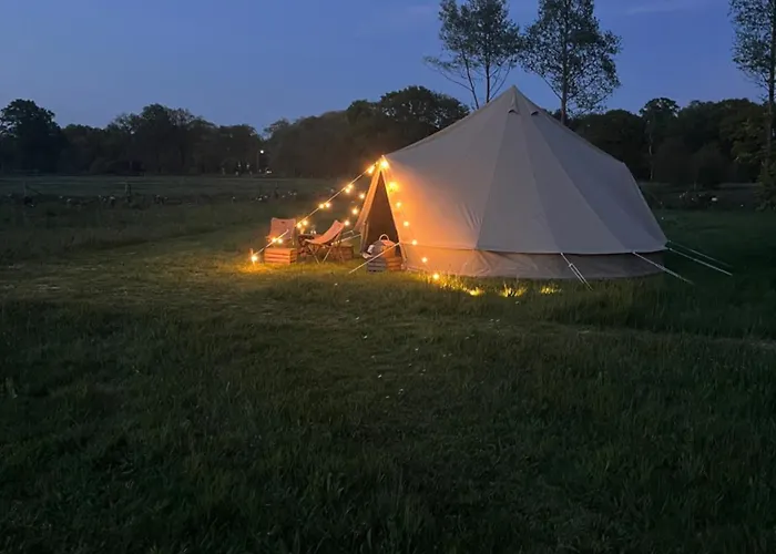 خيمة فخمة Boutique Tent 'pruum' Op Unieke Plek In Het Met Luxe Bed فوردين