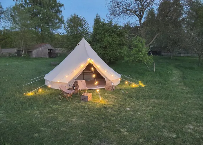 خيمة فخمة Boutique Tent 'pruum' Op Unieke Plek In Het Met Luxe Bed *