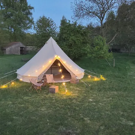 豪华帐篷 Boutique Tent 'pruum' Op Unieke Plek In Het Met Luxe Bed *